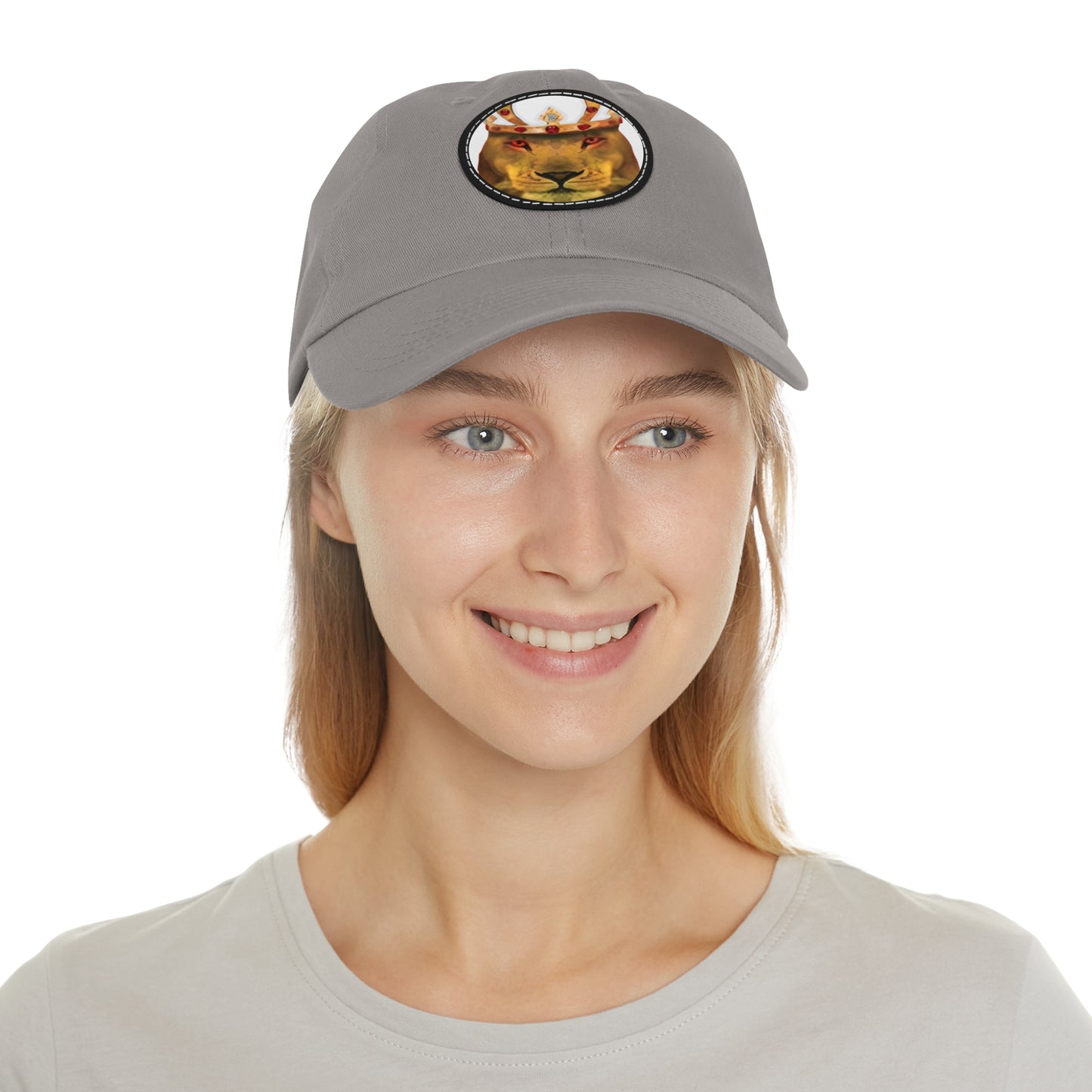 Copy of Dad Hat with Leather Patch (Round)