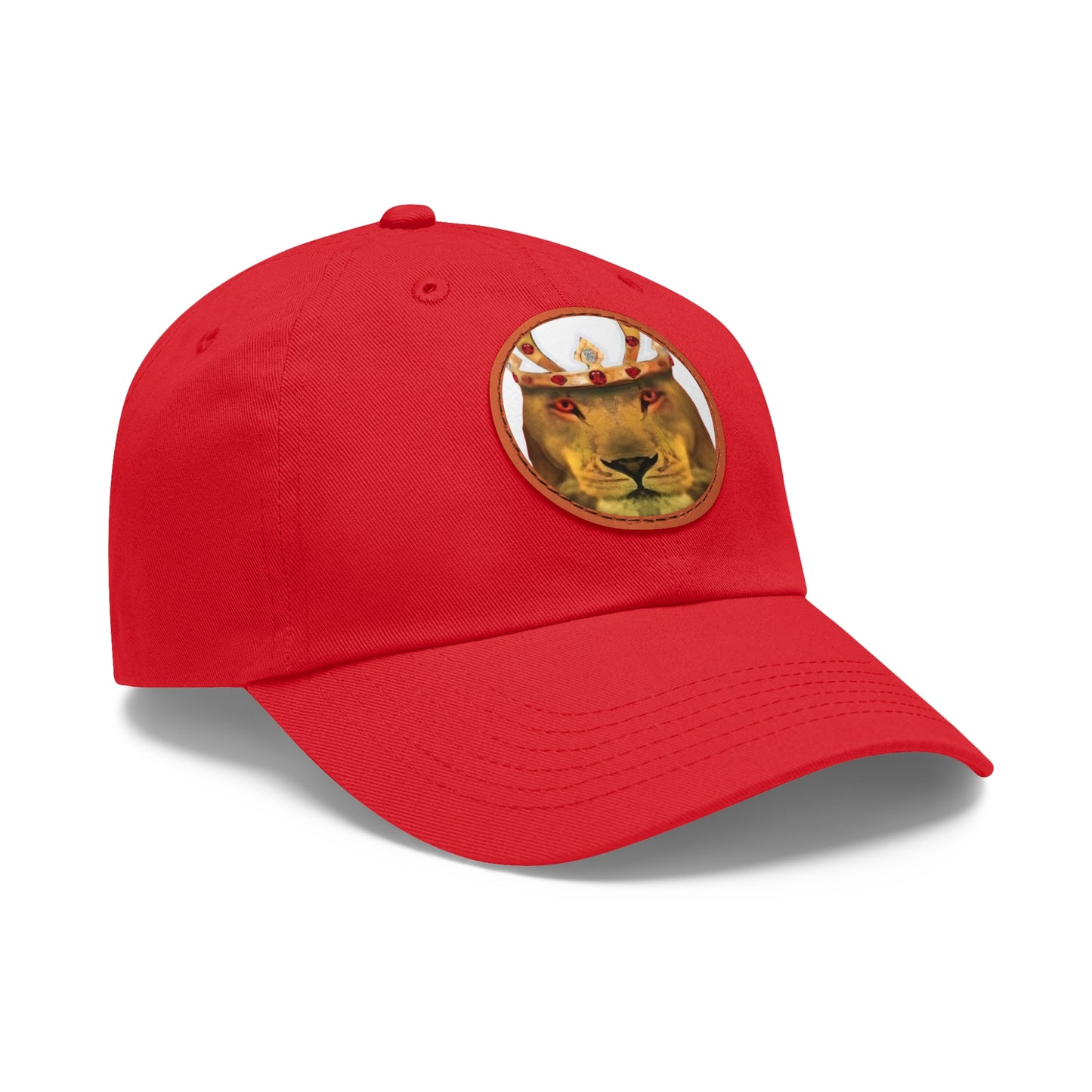 Copy of Dad Hat with Leather Patch (Round)