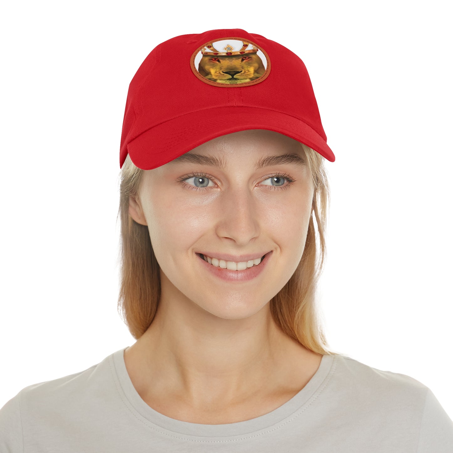 Copy of Dad Hat with Leather Patch (Round)