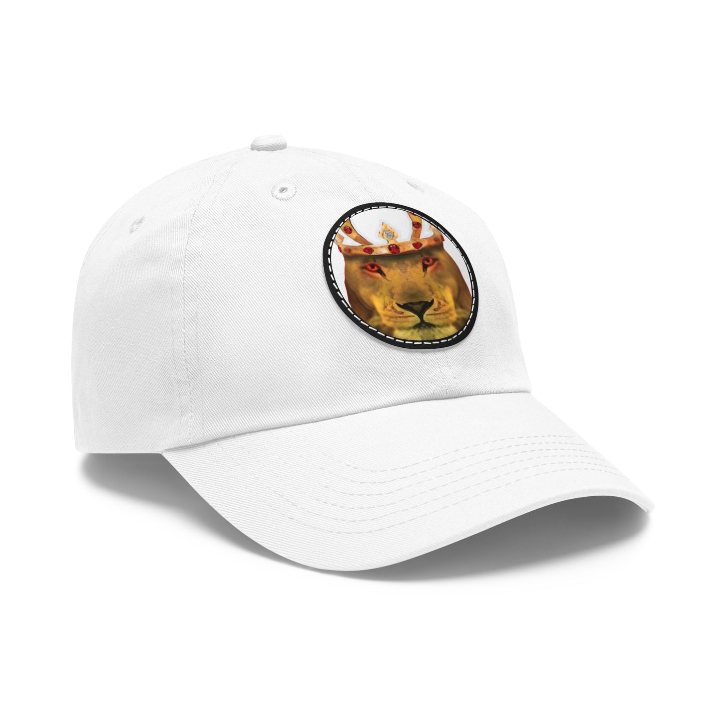 Copy of Dad Hat with Leather Patch (Round)