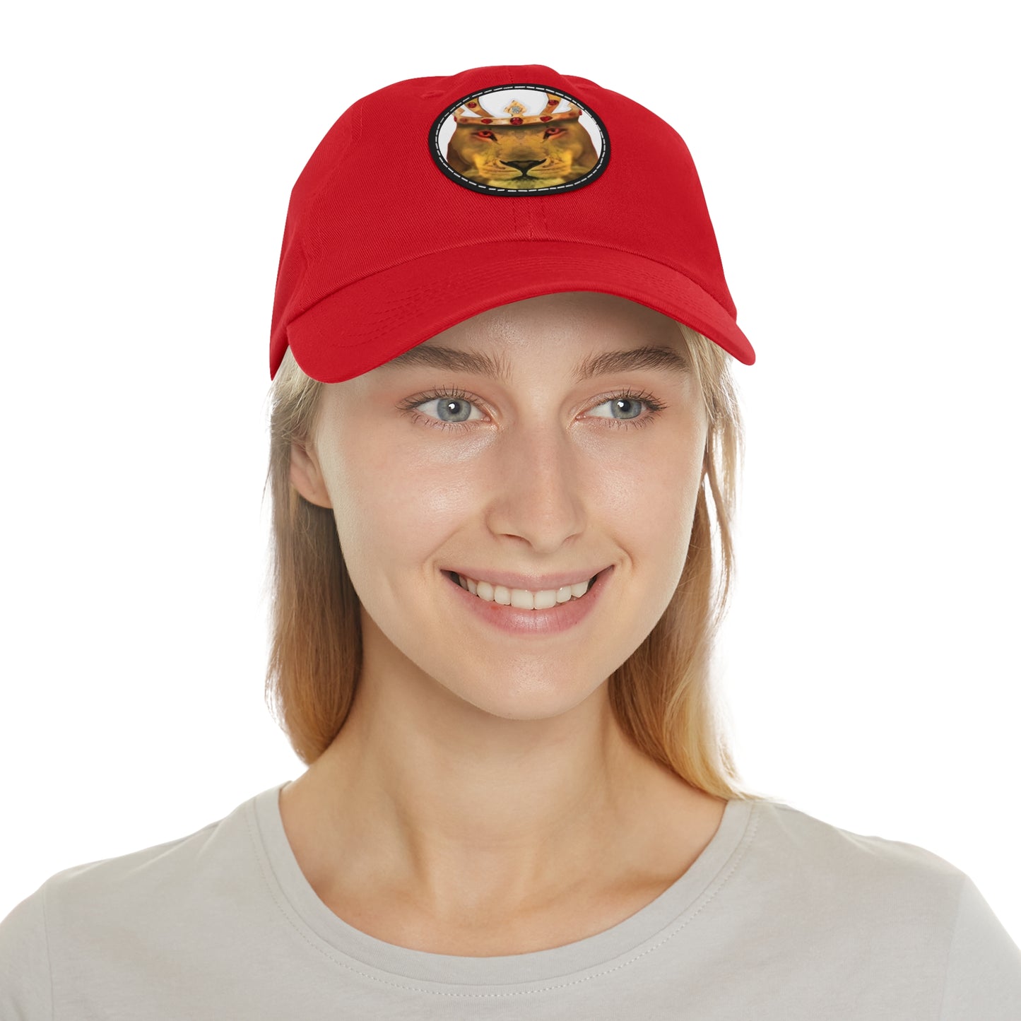 Copy of Dad Hat with Leather Patch (Round)