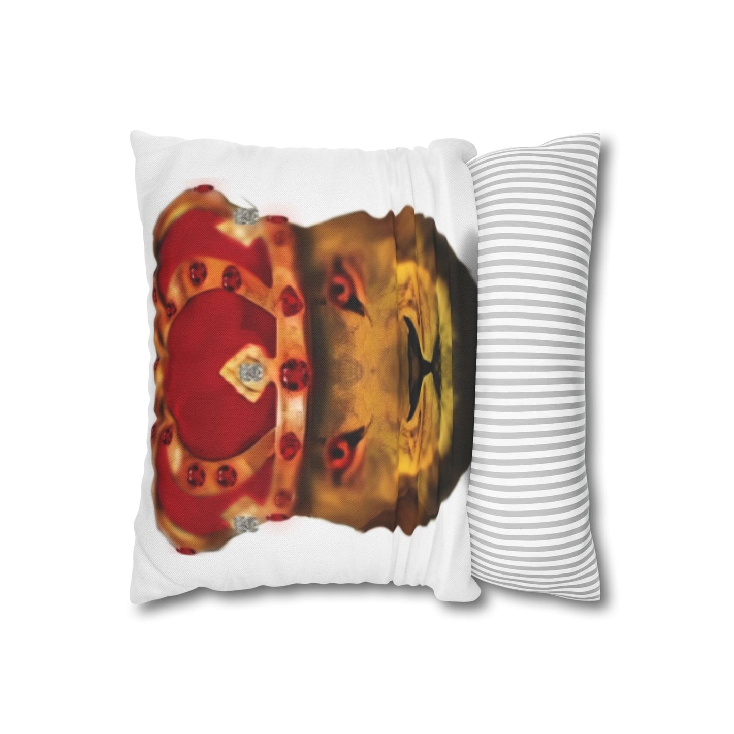 Regal Lion Crowned Pillowcase - Stylish Home Decor for Animal Lovers