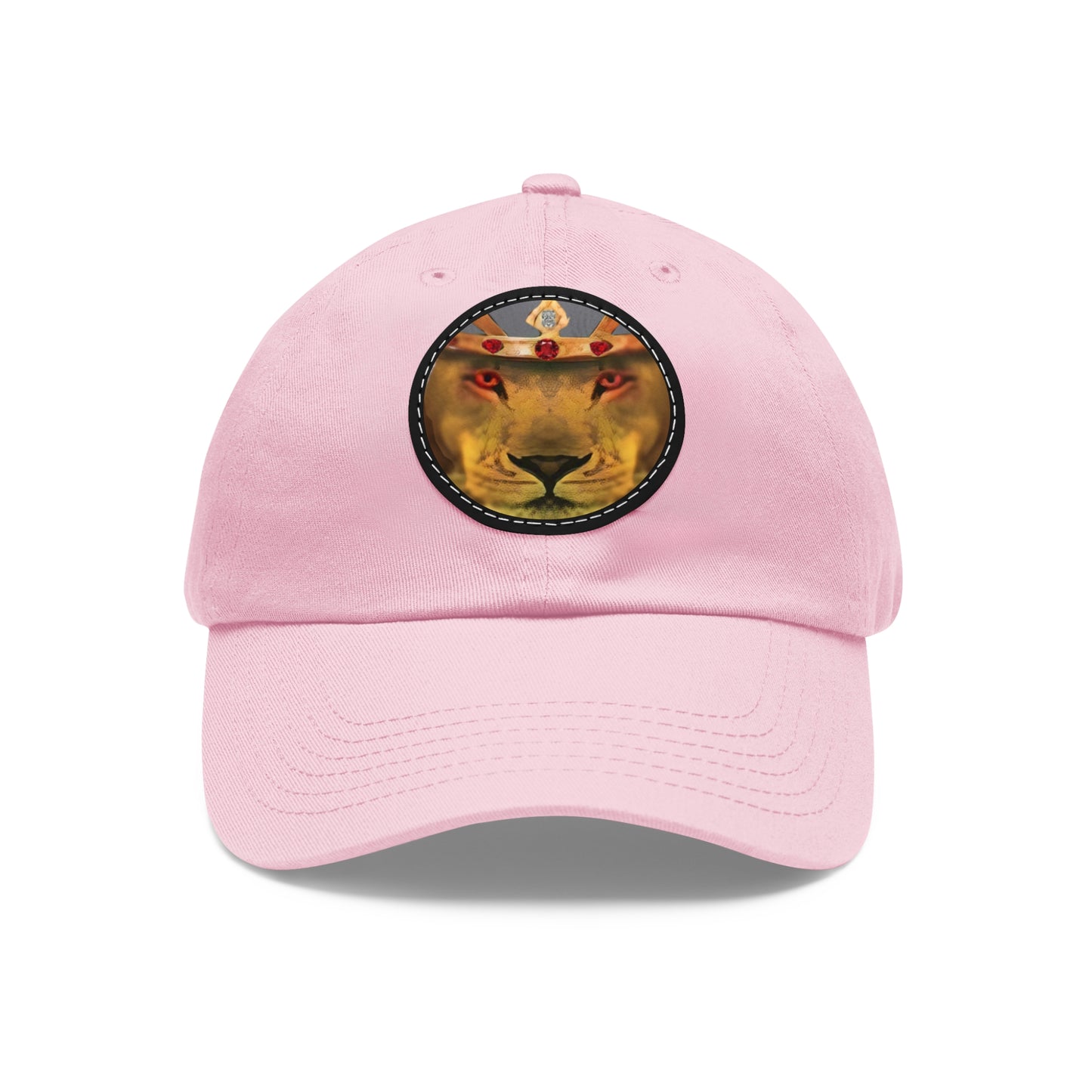 Dad Hat with Leather Patch (Round)