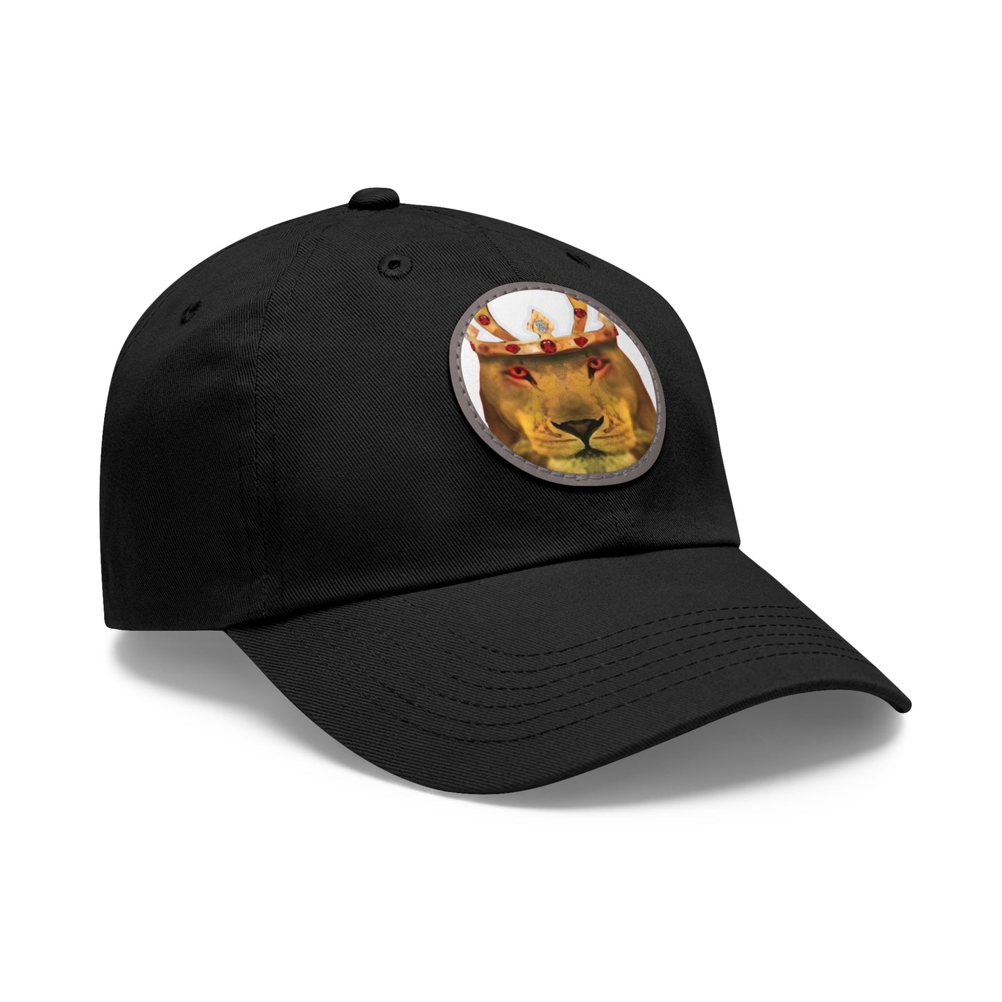 Copy of Dad Hat with Leather Patch (Round)