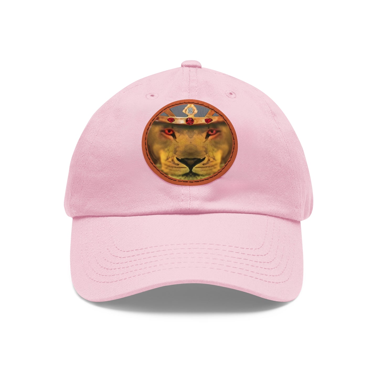 Dad Hat with Leather Patch (Round)