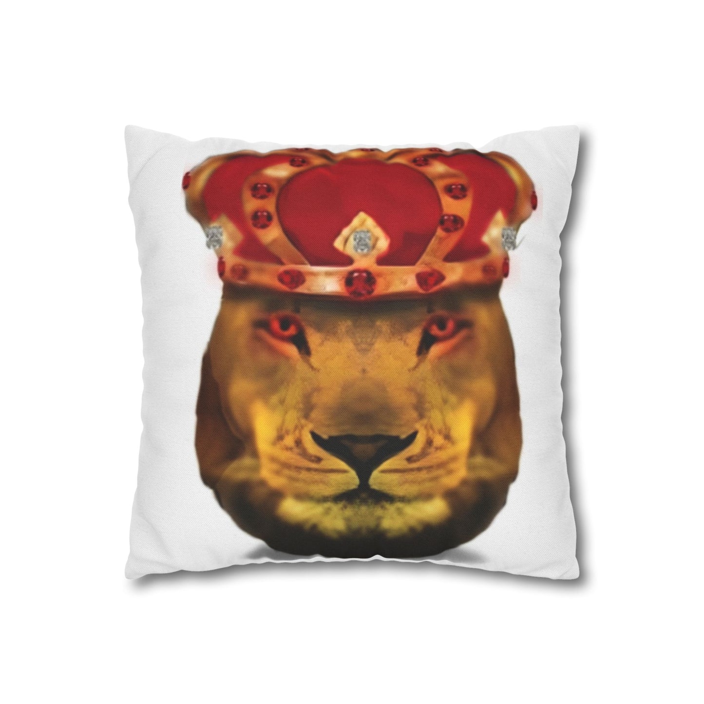 Regal Lion Crowned Pillowcase - Stylish Home Decor for Animal Lovers