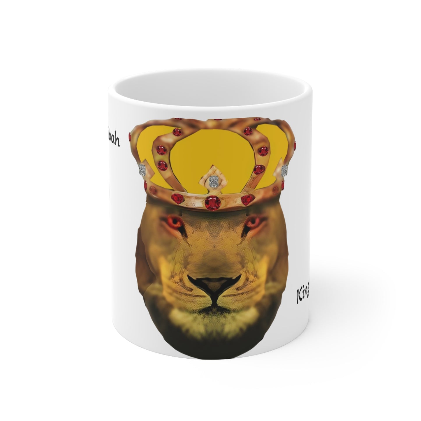 Mug Lion with Red Eye Crown Design 11oz