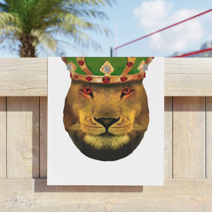 Majestic King Lion Beach Towel - Vibrant Crown Design for Summer Vibes